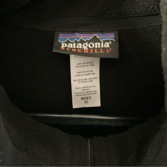 Patagonia Men's Synchilla Vest In Black Size XL - Picture 4 of 5